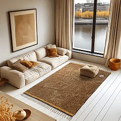 Ryetepper - Celina Natural Cotton Shaggy (brun/oransje)