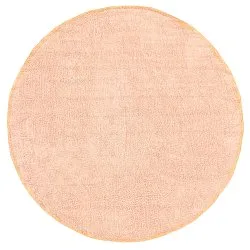Rundt teppe - Celina Natural Cotton Shaggy (rosa/beige)