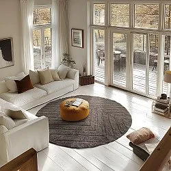 Runde tepper - Conara Natural Cotton Shaggy (taupe)