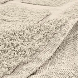 Rundt teppe - Cyrus Natural Cotton Shaggy (beige)