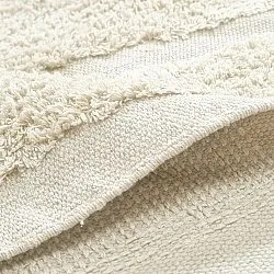 Rundt teppe - Cyrus Natural Cotton Shaggy (off-white)