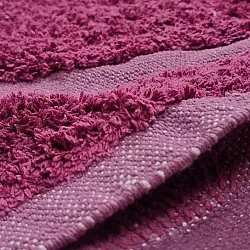 Rundt teppe - Cyrus Natural Cotton Shaggy (rød)