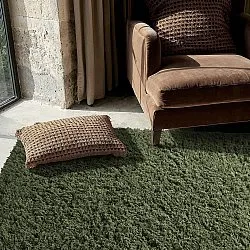 Ryetepper - Fassale Hand Woven Wool Shaggy (mosegrønn)