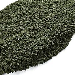 Rundt teppe - Fassale Hand Woven Wool Shaggy (mosegrønn)