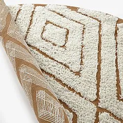 Runde tepper - Holwell Natural Cotton Shaggy (off white/brun)