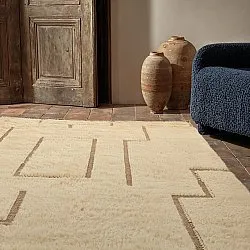 Ryetepper - Kiberg Hand Woven Wool Shaggy (krem)