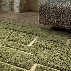 Ryetepper - Kiberg Hand Woven Wool Shaggy (grønn)