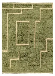 Ryetepper - Kiberg Hand Woven Wool Shaggy (grønn)