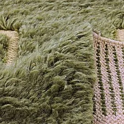 Ryetepper - Kiberg Hand Woven Wool Shaggy (grønn)