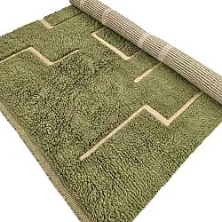 Ryetepper - Kiberg Hand Woven Wool Shaggy (grønn)