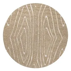 Runde tepper - Kindon Natural Cotton Shaggy (beige/hvit)