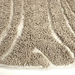 Runde tepper - Kindon Natural Cotton Shaggy (beige/hvit)