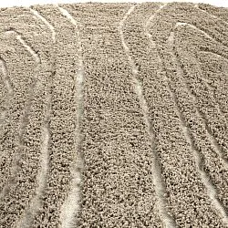 Runde tepper - Kindon Natural Cotton Shaggy (beige/hvit)