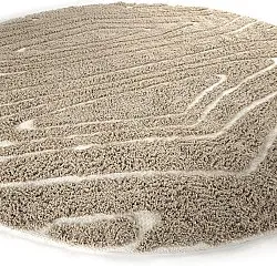Runde tepper - Kindon Natural Cotton Shaggy (beige/hvit)