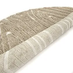 Runde tepper - Kindon Natural Cotton Shaggy (beige/hvit)