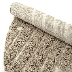 Runde tepper - Kindon Natural Cotton Shaggy (beige/hvit)