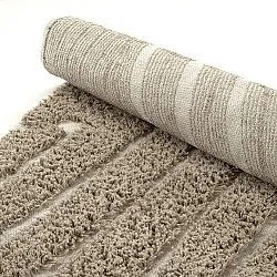 Runde tepper - Kindon Natural Cotton Shaggy (beige/hvit)
