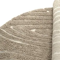 Runde tepper - Kindon Natural Cotton Shaggy (beige/hvit)