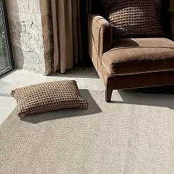 Ullteppe - Larkana (beige/hvit)