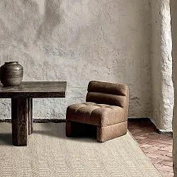 Ullteppe - Larkana (beige/hvit)