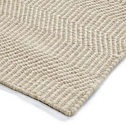 Ullteppe - Larkana (beige/hvit)