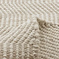 Ullteppe - Larkana (beige/hvit)
