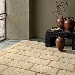Ryetepper - Leknes Hand Woven Wool Shaggy (krem)