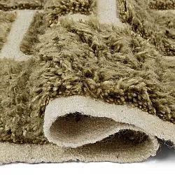 Ryetepper - Leknes Hand Woven Wool Shaggy (grønn)