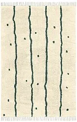 Ryetepper - Leora Natural Cotton Shaggy (beige/grønn)