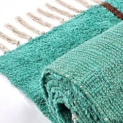 Ryetepper - Leora Natural Cotton Shaggy (turkis/brun)