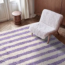 Ryetepper - Thira Stripe Cotton Shaggy (krem/lys lilla)