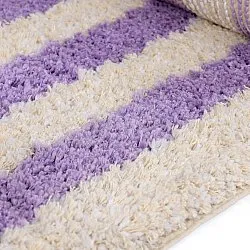 Ryetepper - Thira Stripe Cotton Shaggy (krem/lys lilla)