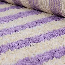 Ryetepper - Thira Stripe Cotton Shaggy (krem/lys lilla)