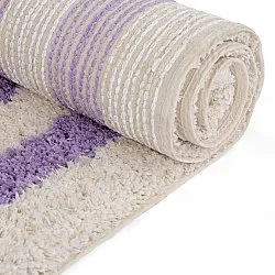 Ryetepper - Thira Stripe Cotton Shaggy (krem/lys lilla)