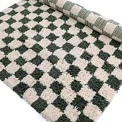 Ryetepper - Methoni Check Cotton Shaggy (krem/grønn)