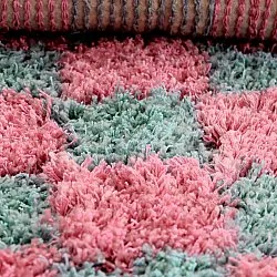 Ryetepper - Methoni Check Cotton Shaggy (lyseblå/lyserosa)