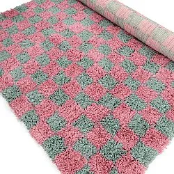Ryetepper - Methoni Check Cotton Shaggy (lyseblå/lyserosa)