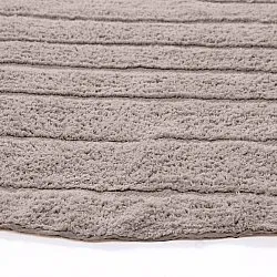 Rundt teppe - Rani Natural Cotton Shaggy (taupe)