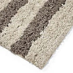 Ryetepper - Thira Stripe Cotton Shaggy (kermanvärinen/taupe)