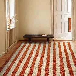 Ryetepper - Thira Stripe Cotton Shaggy (lysegul/lys oransje)