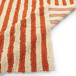 Ryetepper - Thira Stripe Cotton Shaggy (lysegul/lys oransje)