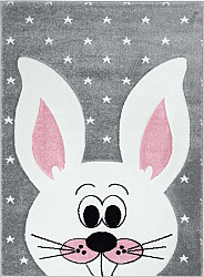 Barneteppe - Bueno Rabbit (grå)