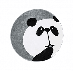 Barneteppe - Bueno Panda Rund (grå)