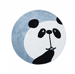 Barneteppe - Bueno Panda Rund (blå)