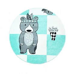 Barneteppe - Bueno Indian Bear (turkis)
