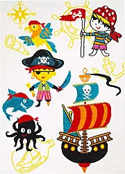 Barneteppe - Moda Pirate (hvit)
