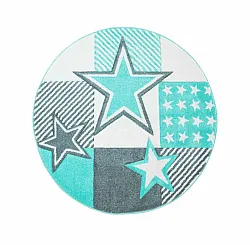 Barneteppe - Bueno Night Stars Rund (turkis)