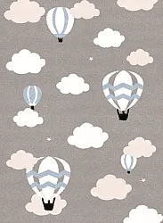 Barneteppe - Balloons (blå)