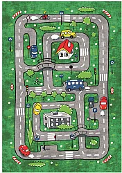 Barneteppe - Village Road (grønn)