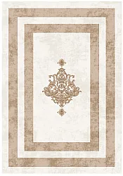 Wilton-teppe - Soros (beige/hvit)